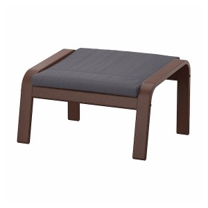 IKEA POÄNG ottoman, brown/Skiftebo dark gray , IKEA Sale | 59781AQFY