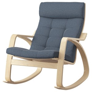 IKEA POÄNG rocking chair, birch veneer/Gunnared blue , IKEA Sale | 05782XFTS