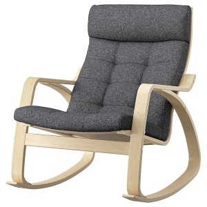 IKEA POÄNG rocking chair, birch veneer/Gunnared dark gray , IKEA Sale | 24790URPJ