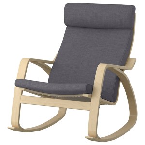 IKEA POÄNG rocking chair, birch veneer/Skiftebo dark gray , IKEA Sale | 52374TZYS