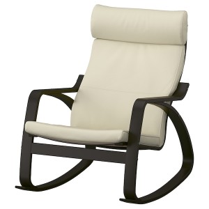 IKEA POÄNG rocking chair, black-brown/Glose off-white , IKEA Sale | 62735DMHY