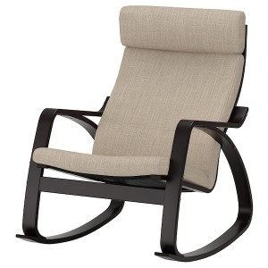 IKEA POÄNG rocking chair, black-brown/Hillared beige , IKEA Sale | 29134GEQH