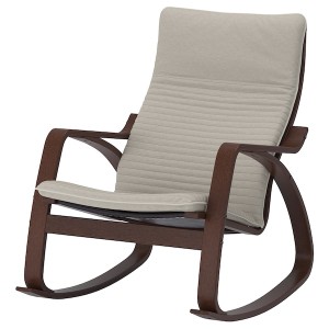 IKEA POÄNG rocking chair, brown/Knisa light beige , IKEA Sale | 51380OYRH