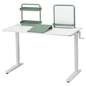 IKEA RELATERA desk combination sit/stand, white/light gray-green, 46 1/8x23 5/8 in , IKEA Sale | 83160CJKY