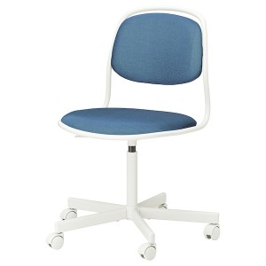 IKEA ÖRFJÄLL swivel chair, white/Vissle dark blue , IKEA Sale | 76084BIVH