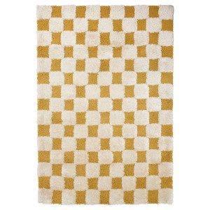 IKEA RULLBANA rug, high pile, off-white/dark yellow, 4'4 inx6'5 in , IKEA Sale | 06947NVZH