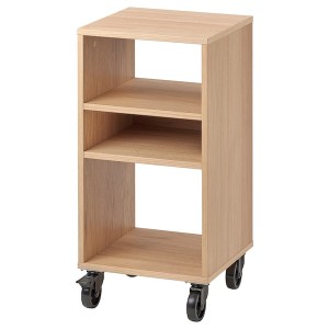 IKEA RÅVAROR shelf unit on casters, oak veneer, 13 3/8x27 1/8 in , IKEA Sale | 43581DVKG