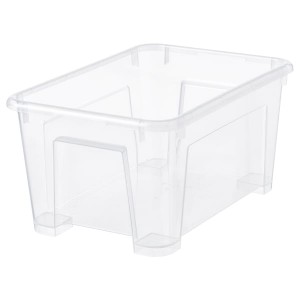 IKEA SAMLA box, clear, 11x7 ½x5 ½ in/1 gallon , IKEA Sale | 89642DCRS