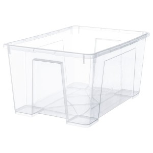 IKEA SAMLA box, clear, 22x15 ¼x11 in/12 gallon , IKEA Sale | 41802LCHQ