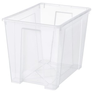 IKEA SAMLA box, clear, 22x15 ¼x16 ½ in/17 gallon , IKEA Sale | 30547GCWJ