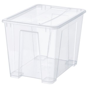 IKEA SAMLA box with lid, clear, 15 ¼x11x11 in/6 gallon , IKEA Sale | 21376JNOU