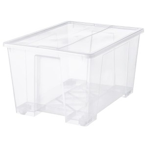 IKEA SAMLA box with lid, clear, 31x22 ½x17 in/34 gallon , IKEA Sale | 82946GFMU