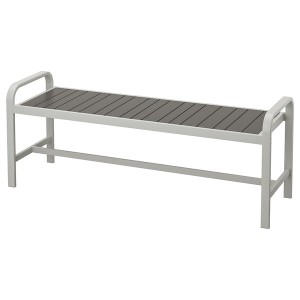 IKEA SJÄLLAND bench, outdoor, light gray/dark gray, 53 1/2 in , IKEA Sale | 76142VZWD