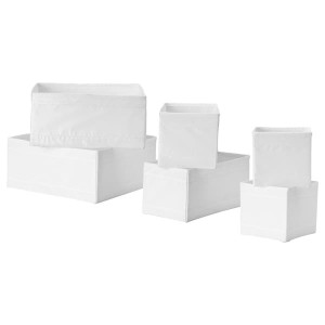 IKEA SKUBB box, set of 6, white , IKEA Sale | 34671DXQA