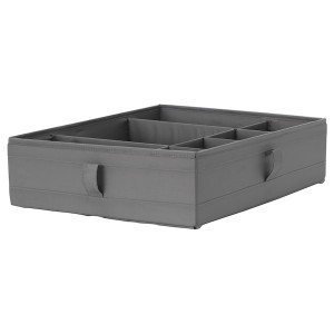 IKEA SKUBB box with compartments, dark gray, 17 ¼x13 ½x4 ¼ in , IKEA Sale | 27963SDJA