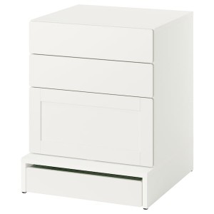 IKEA SMÅSTAD / UPPFÖRA 3-drawer chest, white white/with frame, 23 5/8x25 5/8x29 7/8 in , IKEA Sale | 92460ZTOV