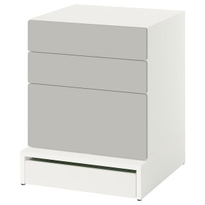 IKEA SMÅSTAD / UPPFÖRA 3-drawer chest, white/gray, 23 5/8x25 5/8x29 7/8 in , IKEA Sale | 67934XISE