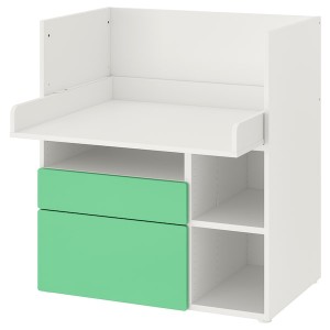 IKEA SMÅSTAD desk, white green/with 2 drawers, 35 3/8x31 1/2x39 3/8 in , IKEA Sale | 24567RGTV