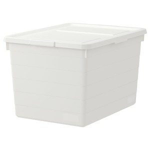 IKEA SOCKERBIT box with lid, white, 15x20x11 ¾ in , IKEA Sale | 79562XTWB