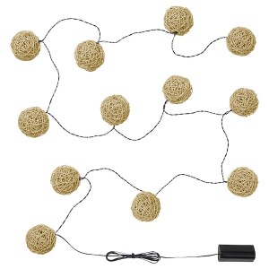 IKEA SOLVINDEN LED string light with 12 lights, battery operated/beige , IKEA Sale | 76124GKNI