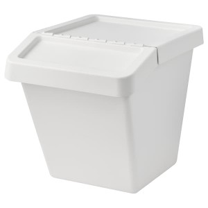 IKEA SORTERA recycling bin with lid, white, 16 gallon , IKEA Sale | 08456YWEF