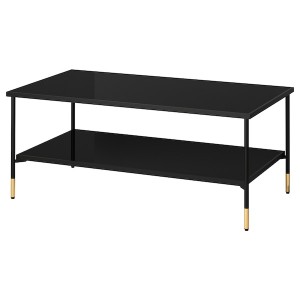 IKEA ÄSPERÖD coffee table, black/glass black, 45 1/4x22 7/8 in , IKEA Sale | 35679EJRY