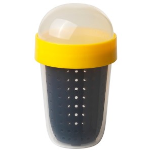 IKEA SPLITTERNY snack container, gray/yellow, 10 oz , IKEA Sale | 96572VUME