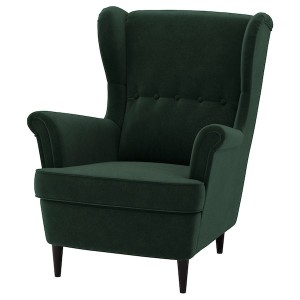 IKEA STRANDMON wing chair, Djuparp dark green , IKEA Sale | 94735CXHN