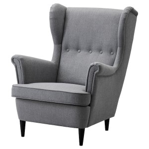 IKEA STRANDMON wing chair, Nordvalla dark gray , IKEA Sale | 06794CZMS