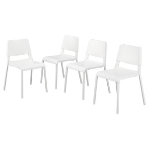 IKEA TEODORES chair, white, 4 pack , IKEA Sale | 36175CHNU