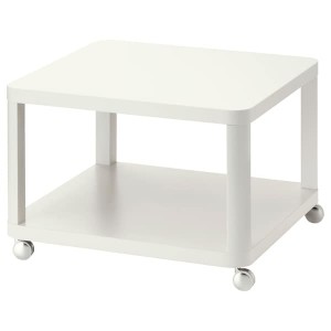 IKEA TINGBY Side table on casters, white, 25 1/4x25 1/4 in , IKEA Sale | 35682NPMC