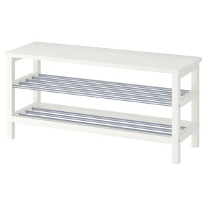 IKEA TJUSIG bench with shoe storage, white, 42 1/2x13 3/8x19 5/8 in , IKEA Sale | 32146HORS