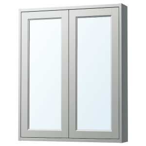 IKEA TÄNNFORSEN mirror cabinet with doors, light gray, 30x6x37 in , IKEA Sale | 97021NJMG