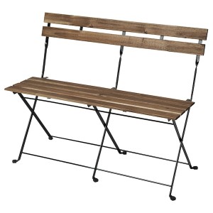 IKEA TÄRNÖ bench, outdoor, foldable black/light brown stained , IKEA Sale | 19280TOQV