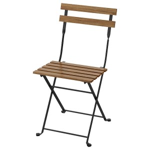 IKEA TÄRNÖ chair, outdoor, foldable black/light brown stained , IKEA Sale | 87930RHFD