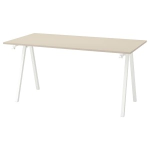 IKEA TROTTEN desk, beige/white, 63x31 1/2 in , IKEA Sale | 19682VGOW