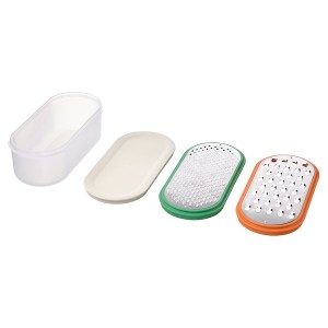 IKEA UPPFYLLD grater with container, set of 4, mixed colors , IKEA Sale | 24563RMWJ