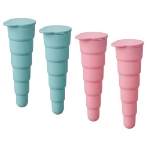 IKEA UPPFYLLD ice pop maker, pop-up turquoise/pink, 6 in, 4 pack , IKEA Sale | 20539YVIS