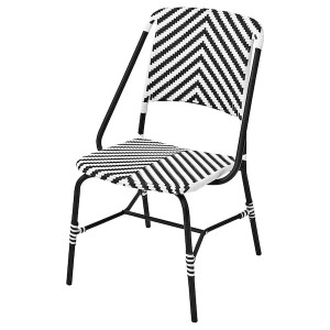 IKEA VASSHOLMEN chair, in/outdoor, black/white , IKEA Sale | 58796LDPS