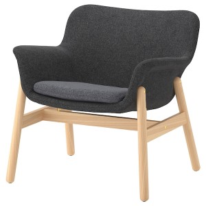 IKEA VEDBO Armchair, Gunnared dark gray, Height including back cushions: 29 1/2 in , IKEA Sale | 49728RWQX