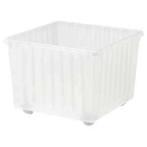 IKEA VESSLA storage crate with casters, white, 15 ¼x15 ¼ in , IKEA Sale | 54293CEYF