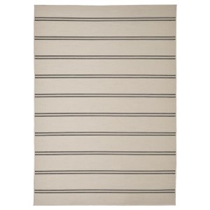 IKEA VIRKLUND rug flatwoven, in/outdoor, beige/dark gray, 5'3 inx7'7 in , IKEA Sale | 36275FNOS