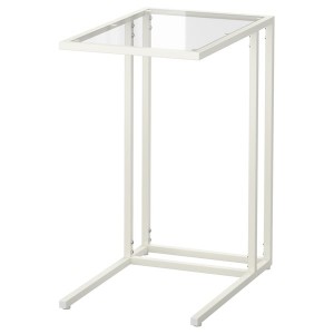 IKEA VITTSJÖ laptop stand, white/glass, 13 3/4x25 5/8 in , IKEA Sale | 43506UECR