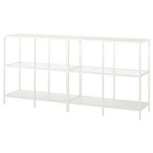 IKEA VITTSJÖ storage combination, white/glass, 78 3/4x14 1/8x36 5/8 in , IKEA Sale | 37481JQLC