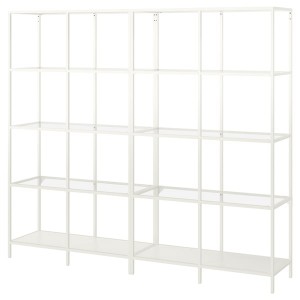 IKEA VITTSJÖ storage combination, white/glass, 78 3/4x14 1/8x68 7/8 in , IKEA Sale | 76439IMET