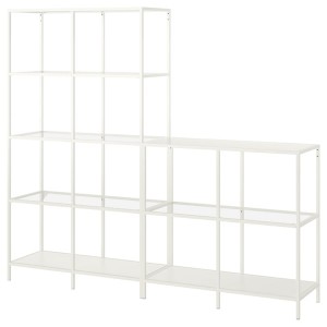 IKEA VITTSJÖ storage combination, white/glass, 78 3/4x14 1/8x68 7/8 in , IKEA Sale | 35920GHXU