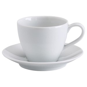 IKEA VÄRDERA coffee cup and saucer, white, 7 oz , IKEA Sale | 57819MFNG