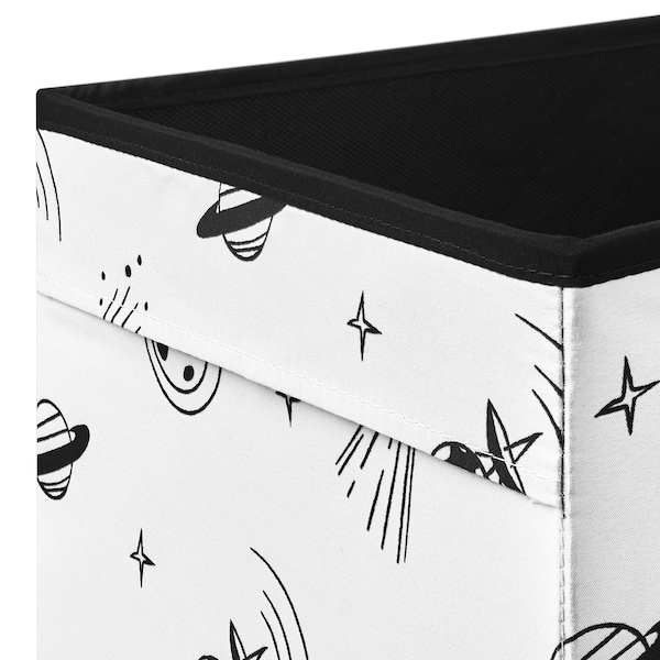 IKEA AFTONSPARV box, space black/white, 13x15x13 in , IKEA Sale | 21873ASEW