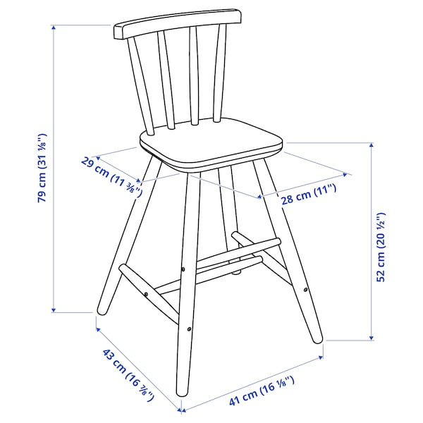 IKEA AGAM junior chair, black , IKEA Sale | 94513NZIH