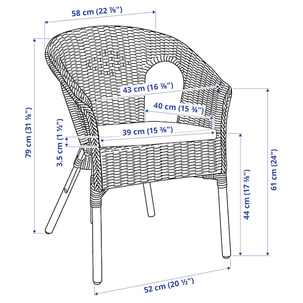 IKEA AGEN chair with cushion, rattan/Norna natural , IKEA Sale | 48179KRQC